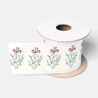 Elegant kerstmannetje satijnen lint