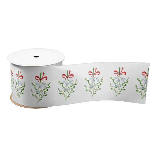Elegant kerstmannetje satijnen lint (Spoel)