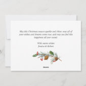 Elegant Kerstmis 5 Foto Collage Modern Greeting Feestdagenkaart (Achterkant)