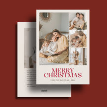 Elegant Kerstmis 5 Foto Wit Ivoor Rood