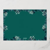 Elegant Kerstmis aangepaste foto  Folie Feestdagenkaart (Achterkant)