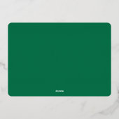 Elegant Kerstmis aangepaste foto Folie Feestdagenkaart (Achterkant)