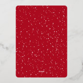 Elegant Kerstmis Aangepaste Foto Folie Feestdagenkaart (Achterkant)