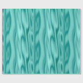 Elegant Kerstmis Aqua Faux Satin Graphic Cadeaupapier (Vlak)
