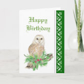 Elegant Kerstmis, Barn Owl, Bird Kaart (Voorkant)