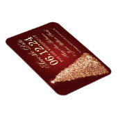 Elegant Kerstmis bespaart de datum waarop goud roo Magneet (Rechterzijde)