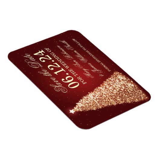 Elegant Kerstmis bespaart de datum waarop goud roo Magneet (Rechterzijde)