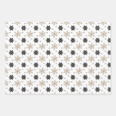 Elegant Kerstmis Black Gold Scandinavian Pattern Inpakpapier Vel (Voorkant 2)