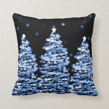 Elegant Kerstmis Bokeh Trees Blue