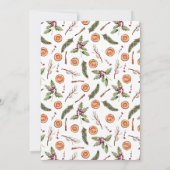 Elegant Kerstmis Bruiloft Save The Date (Achterkant)