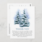 Elegant Kerstmis Corporate Hartelijk dank Briefkaart (Voorkant / Achterkant)