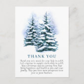 Elegant Kerstmis Corporate Hartelijk dank Briefkaart (Voorkant)