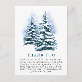 Elegant Kerstmis Corporate Hartelijk dank Briefkaart