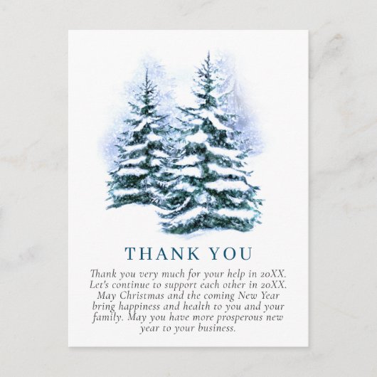 Elegant Kerstmis Corporate Hartelijk dank Briefkaart (Voorkant)