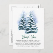 Elegant Kerstmis Corporate Hartelijk dank Briefkaart (Voorkant / Achterkant)