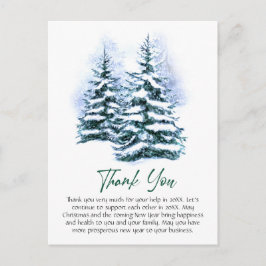 Elegant Kerstmis Corporate Hartelijk dank Briefkaart