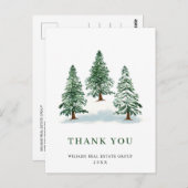 Elegant Kerstmis Corporate Hartelijk dank Briefkaart (Voorkant / Achterkant)