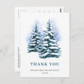 Elegant Kerstmis Corporate Hartelijk dank Briefkaart (Voorkant / Achterkant)