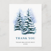 Elegant Kerstmis Corporate Hartelijk dank Briefkaart (Voorkant)