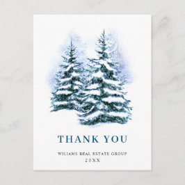 Elegant Kerstmis Corporate Hartelijk dank Briefkaart