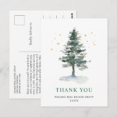 Elegant Kerstmis Corporate Hartelijk dank Briefkaart (Voorkant / Achterkant)