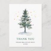 Elegant Kerstmis Corporate Hartelijk dank Briefkaart (Voorkant)