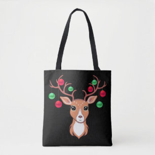 Elegant Kerstmis Deer Canvas tas