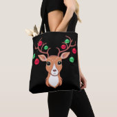 Elegant Kerstmis Deer Canvas tas (Dichtbij)