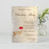 Elegant Kerstmis Deer Sant Pet, kerstfeest Kaart (Staand voorkant)
