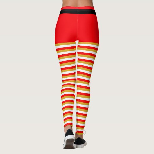 Elegant Kerstmis Elf Striped leggings (Achterkant)
