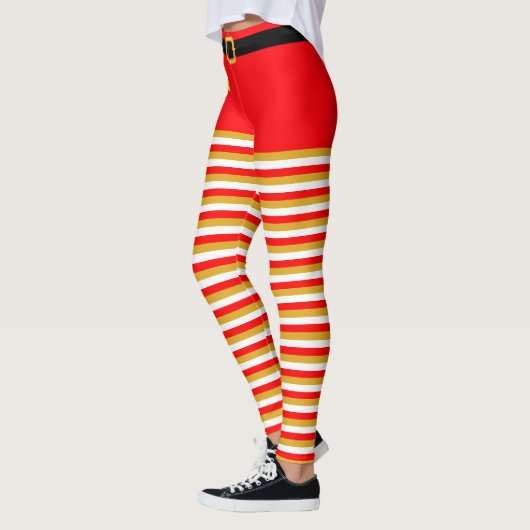 Elegant Kerstmis Elf Striped leggings (Links)
