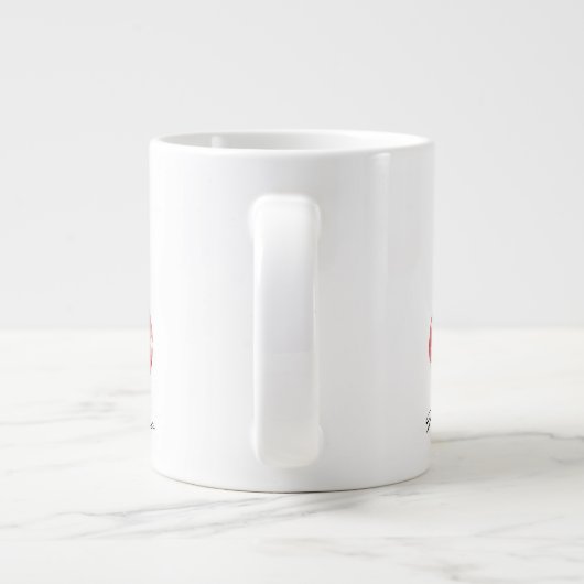 Elegant Kerstmis Feestdagen Persoonlijke naam Grote Koffiekop (Achterkant)