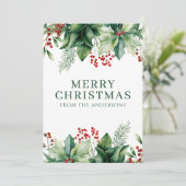 Elegant Kerstmis Feestdagenkaart (Staand voorkant)
