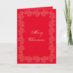 Elegant Kerstmis Festive Groen Goud Vintage Feestdagen Kaart