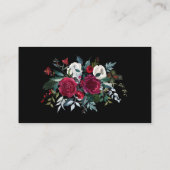 Elegant Kerstmis Floral Roos Holiday Weddenschap Informatiekaartje (Achterkant)