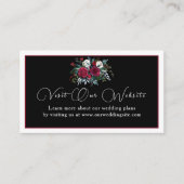 Elegant Kerstmis Floral Roos Holiday Weddenschap Informatiekaartje (Voorkant)