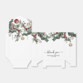 Elegant Kerstmis Floral Winter Wedding Bedankdoosjes (Uitgevouwen)