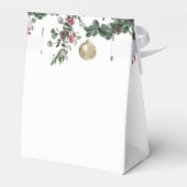 Elegant Kerstmis Floral Winter Wedding Bedankdoosjes (Achterkant)