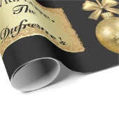 Elegant Kerstmis - Gepersonaliseerde naam Cadeaupapier (Rol Hoek)