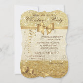 Elegant Kerstmis, Glittery, Corporate Party Kaart (Voorkant)