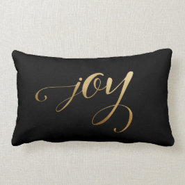 Elegant Kerstmis Gold Black Simple Holiday Joy Kussen
