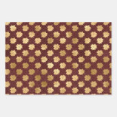 Elegant Kerstmis Gold Burgundy Kraft Inpakpapier Vel (Voorkant 3)