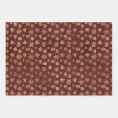 Elegant Kerstmis Gold Burgundy Kraft Inpakpapier Vel (Voorkant)