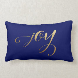 Elegant Kerstmis Gold Holiday Joy Navy Blue Kussen