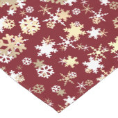Elegant Kerstmis Gold Snowflake Patroon Korte Tafelloper (Hoek)
