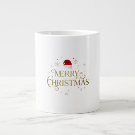 Elegant Kerstmis Goud & Rood Design Grote Koffiekop