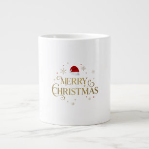 Elegant Kerstmis Goud & Rood Design Grote Koffiekop