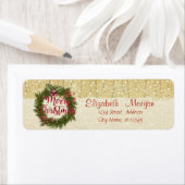 Elegant, kerstmis, goudglitterij etiket (Insitu)