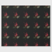 Elegant Kerstmis Holly Berry Holiday Cadeaupapier (Vlak)