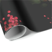 Elegant Kerstmis Holly Berry Holiday Cadeaupapier (Rol Hoek)